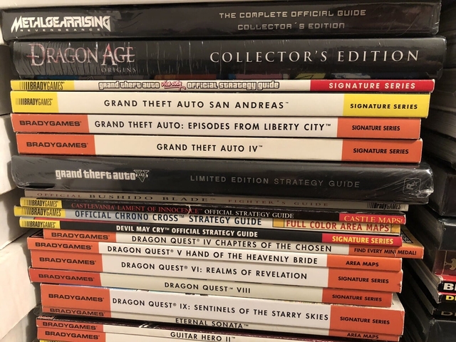 A stack of Bradygames Walkthroughs
