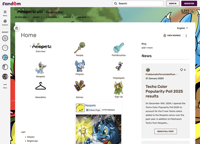 A Neopets Fandom Wiki.