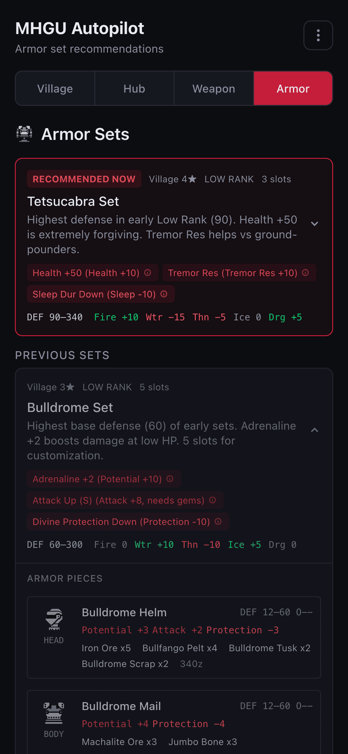 Expanded Armor Guide